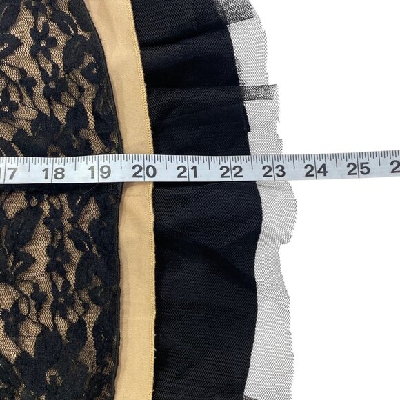 Vtg Y2K BWear Lace Tulle Mini Dress | 1 | Black | Whimsigoth Fairy Valley Girl - Picture 12 of 12
